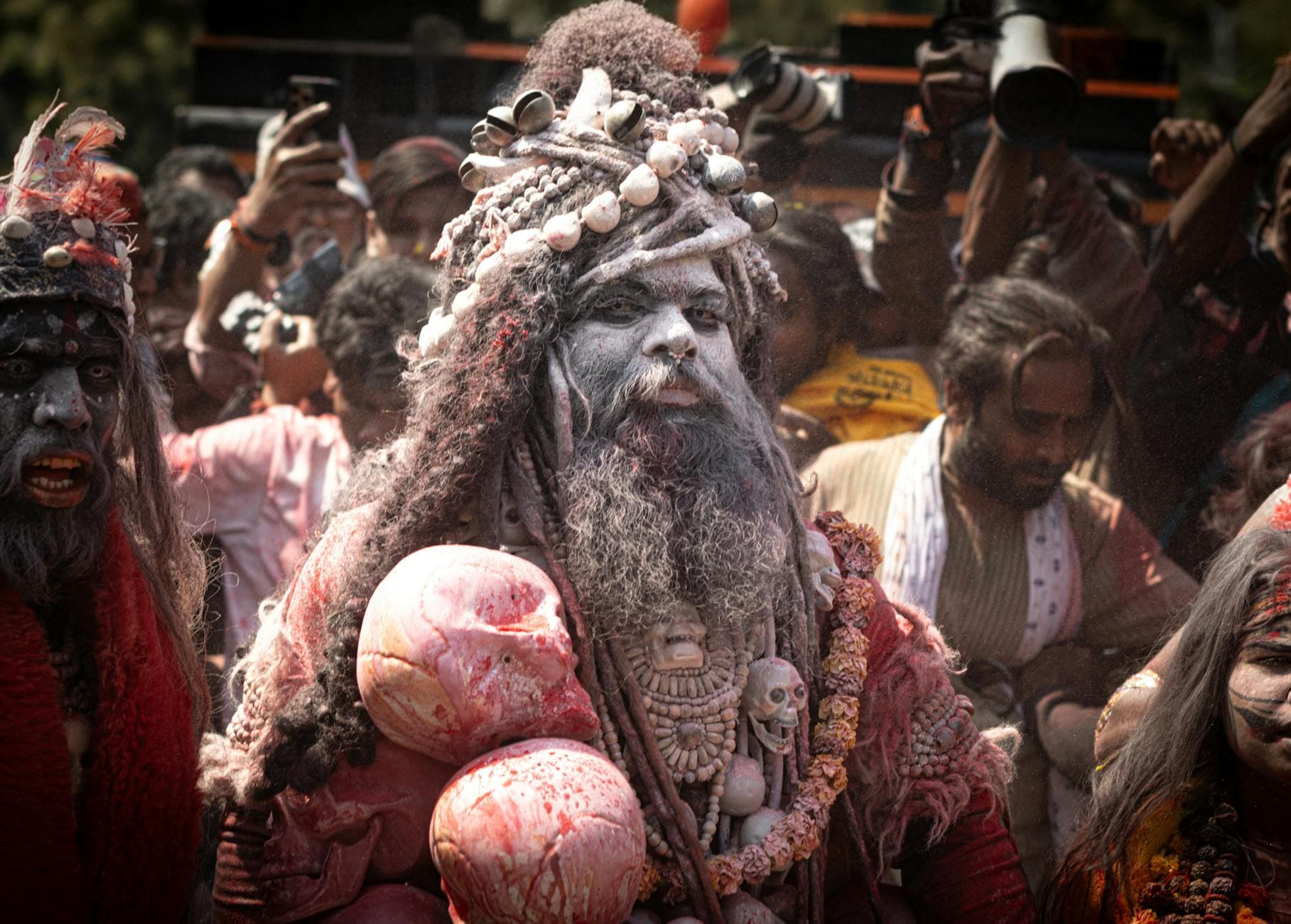 Vibrant Masaan Holi festival in Varanasi, capturing Hindu rituals and cultural traditions.